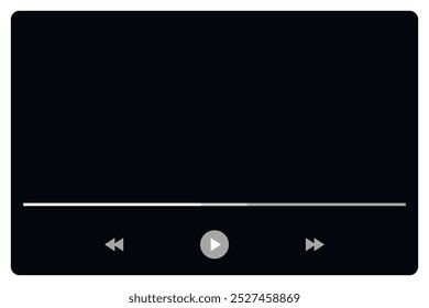 Vorlagenvideoplayer für Web- und mobile Apps. Moderne Multimedia-Wiedergabeanwendung. Bedienfeld des Audio-Players, Media Music Player.