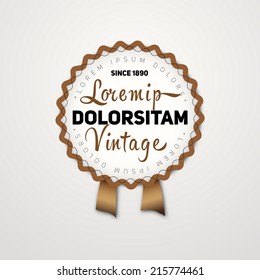 Template Vintage Badge, vector