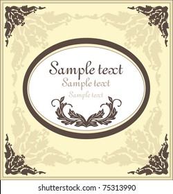 template vintage frame design