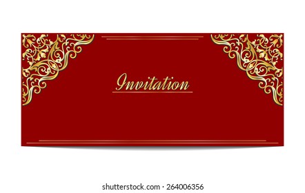 Template of vintage greeting or invitation card.