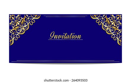 Template of vintage greeting or invitation card.