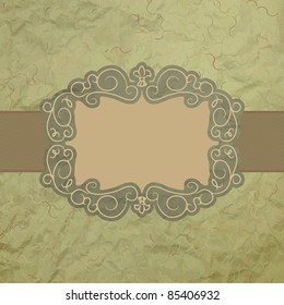 Template of vintage worn card. EPS 8 vector file included