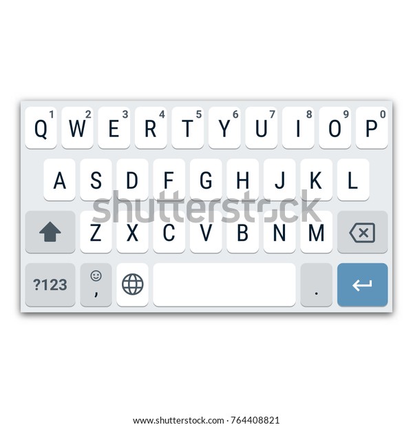 Template Keyboard Qwerty Layout: stockvector (rechtenvrij) 764408821