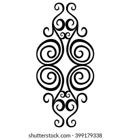 template vitage floral pattern, Tattoo tribal vector design sketch. 