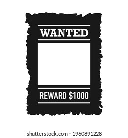 Template Wanted Poster Blank Frame Vector Stock Vector (Royalty Free ...