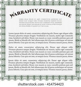 Template Warranty Certificate Border Frame Lovely Stock Vector (Royalty ...