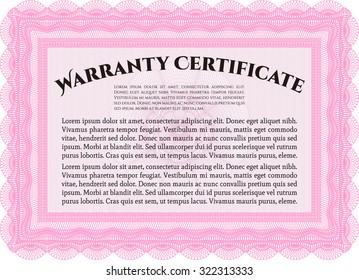 Template Warranty certificate. It includes background. Very Customizable. Complex border. 