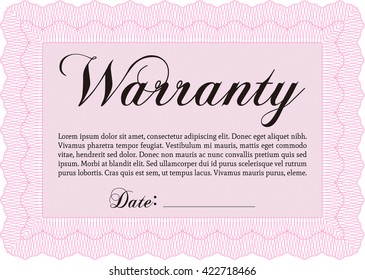 Garantía de plantilla. Personalizable, fácil de editar y cambiar los colores. Fondo complejo. Bonito diseño. 