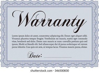 Template Warranty. Retro design. With complex background. With sample text. 