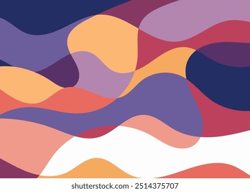 Template wavy banner abstract background vector illustration.