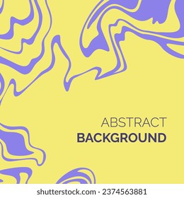 Template with wavy swirl in yellow and purple colors.