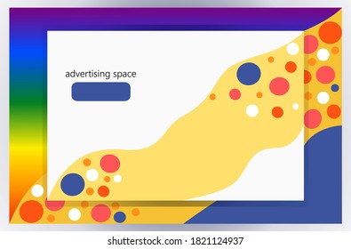 Template. Web banner. Abstract geometric background. For sites with text and a button. Business card. There is a shadow. Can be used for collage.