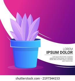 Template Web-Banner moderne Design Farbverlauf-Blume. Vektorgrafik