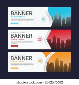 Template web banners with diagonal elements for a photo. Universal design for advertising business, travel, food and others. Photo of a mosaic for a sample