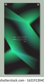 template  web mobile  design start and registration page abstract green shape 