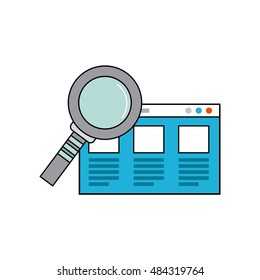 template web page with social media icon