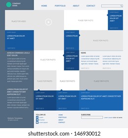 Template web site, built on the sixteen column grid, metro style. Info graphics or website layout vector,