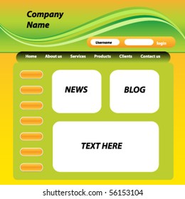 Template for web site design