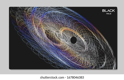 template web space black hole science presentation modern black abstract design 