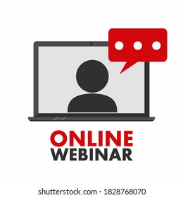 A template for a webinar, online course, distance education. Vector illustration