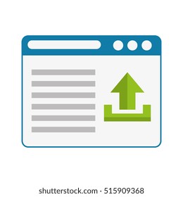 template webpage with arrow upload