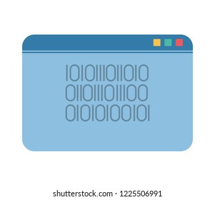 template webpage with binary code