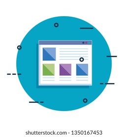 template webpage isolated icon