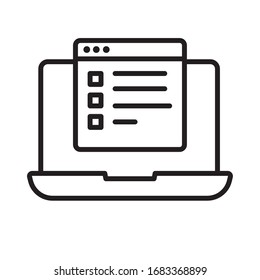 template webpage line style icon vector illustration design