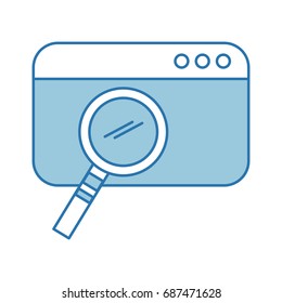 template webpage with magnifying glass
