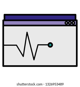 template webpage with pulse line