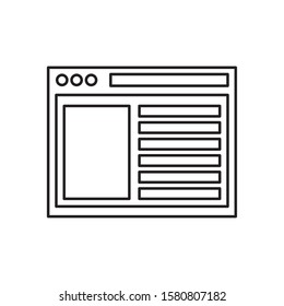 template webpage window isolated icon vector illustration design