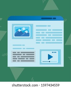 template webpage window isolated icon vector illustration design