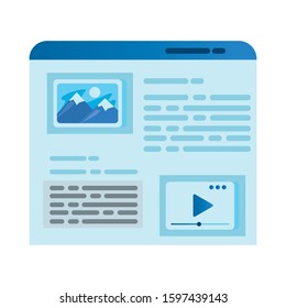 template webpage window isolated icon vector illustration design