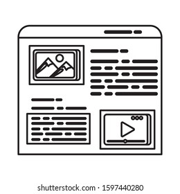 template webpage window isolated icon vector illustration design