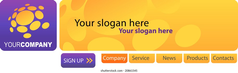 template of website banner / header, easy to edit, vector file - 2