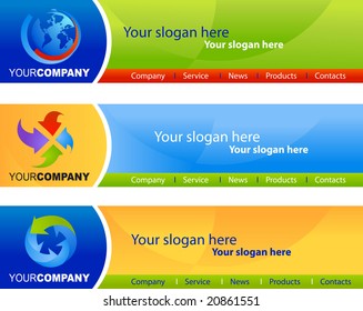 template of website banners / headers, easy to edit, vector file - 4