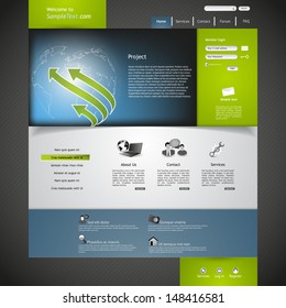 Template for website, eps10 vector 