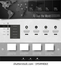 Template for website, eps10 vector 