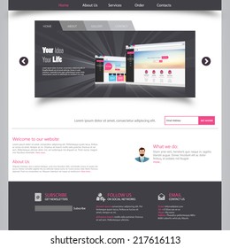 Template for website, eps10 vector 