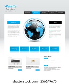 Template for website, eps10 vector
