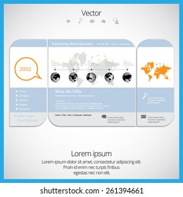 Template for website, eps10 vector