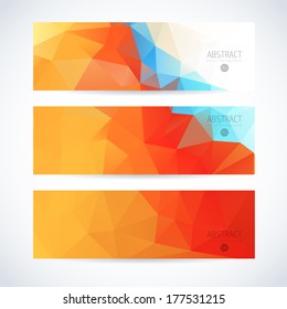 template website set banner web site header or flag colorful mosaic set template website set banner straight water star partnership texture colorful abstract background scene technique stack multicolo
