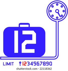 Template for weight limitation sign