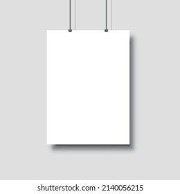 Template White Blank Vector Poster Mockup Stock Vector (royalty Free 