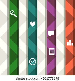 Template with white icons