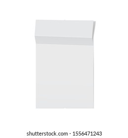 Template of a white paper receipt. Blank check from a shop, supermarket or restaurant