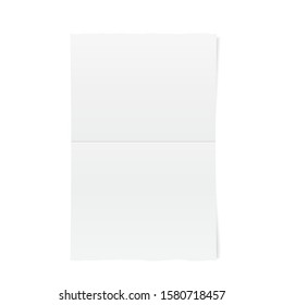 Template of a white paper receipt. Blank check from a shop, supermarket or restaurant