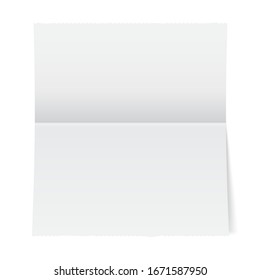 Template of a white paper receipt. Blank check from a shop, supermarket or restaurant