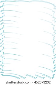 template with white smudged brush strokes in front of the same in blue like a border