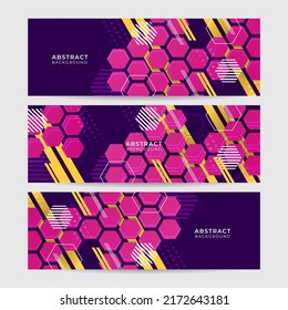 Template of white web banners with diagonal elements for social media cover background. Universal design for advertising business, travel, food and other. Vector illustration